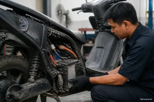 Baterai Motor Listrik Wajib Diperiksa Usai Benturan Keras