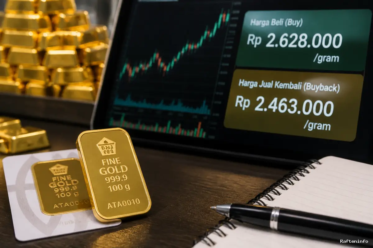Harga Emas Antam 21 September 2026 Turun, Spread Buyback Rp165.000