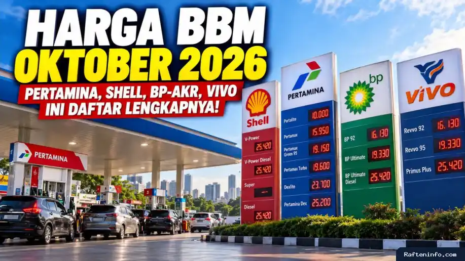 Harga BBM Oktober 2026 di Pertamina, Shell, BP-AKR, dan Vivo